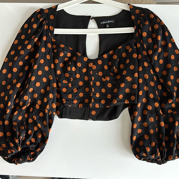 Polka dot scoop top - Picture 1 of 3